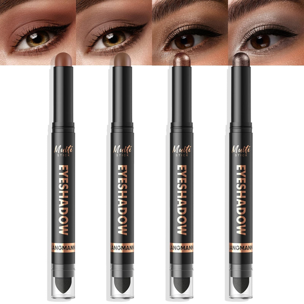 8 Color Waterproof Dual-Ended Eyeshadow Stick Set - Long Wear & Easy Application