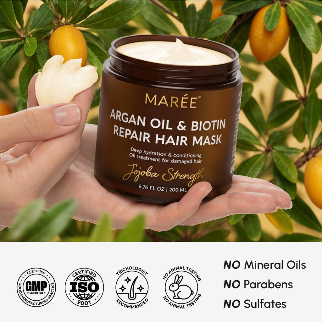 Deep Conditioning Hair Mask for Damaged Hair - Hydrating Keratin Treatment 6.76 Fl Oz
