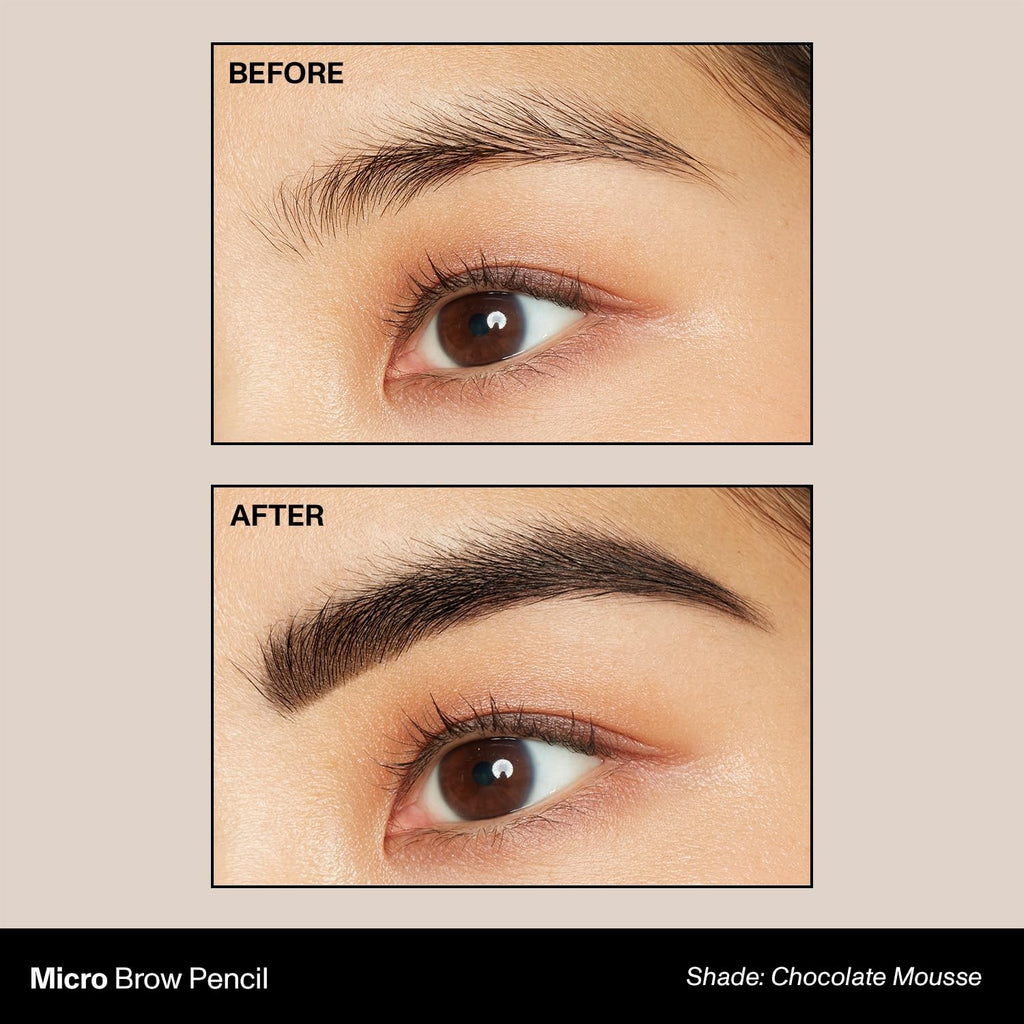 Morphe Micro Dual Eyebrow Pencil - Long-Wear, Precise, Chocolate Mousse