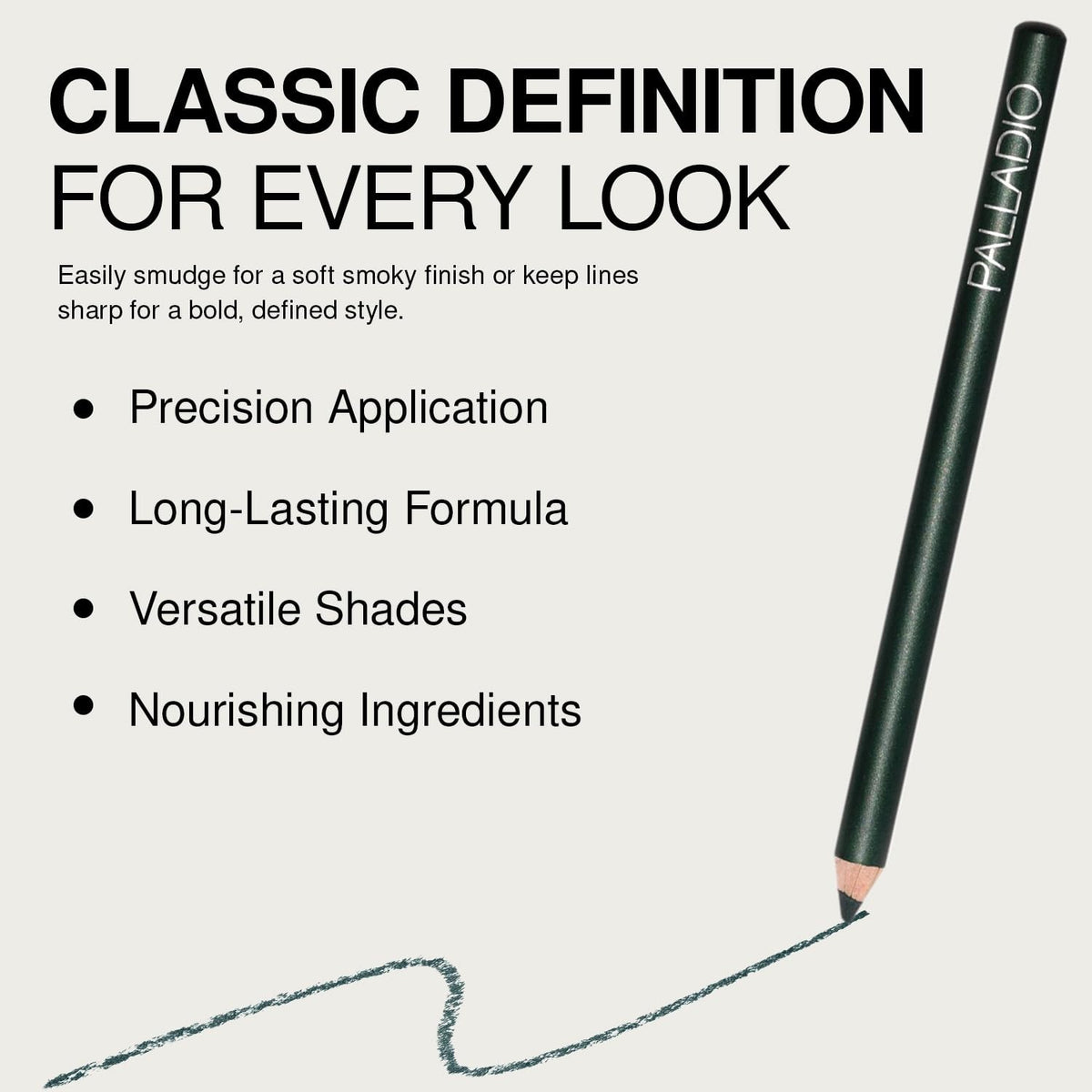 Dark Green Waterproof Eyeliner Pencil Long Lasting Eye Makeup