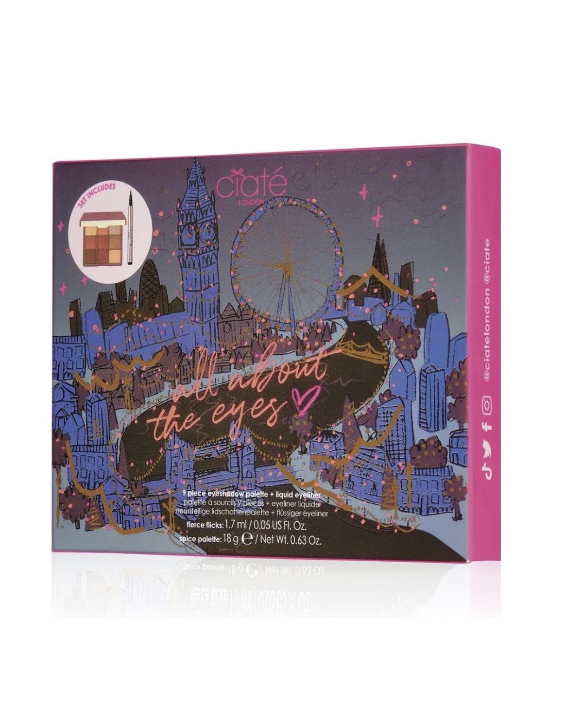 Ciaté All About The Eyes Eyeshadow Palette & Eyeliner Kit - Holiday Limited Edition