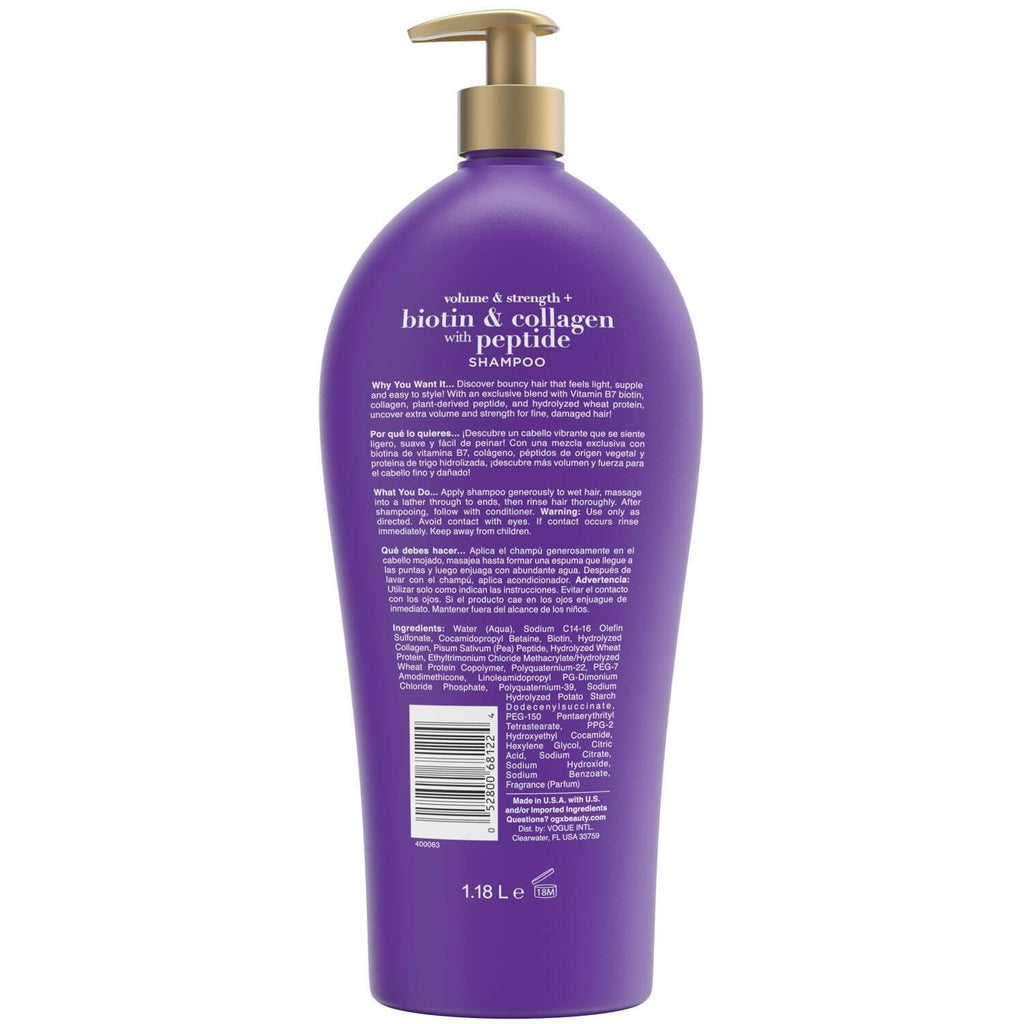 Volume & Strength Biotin Collagen Shampoo for Fine Hair 40oz