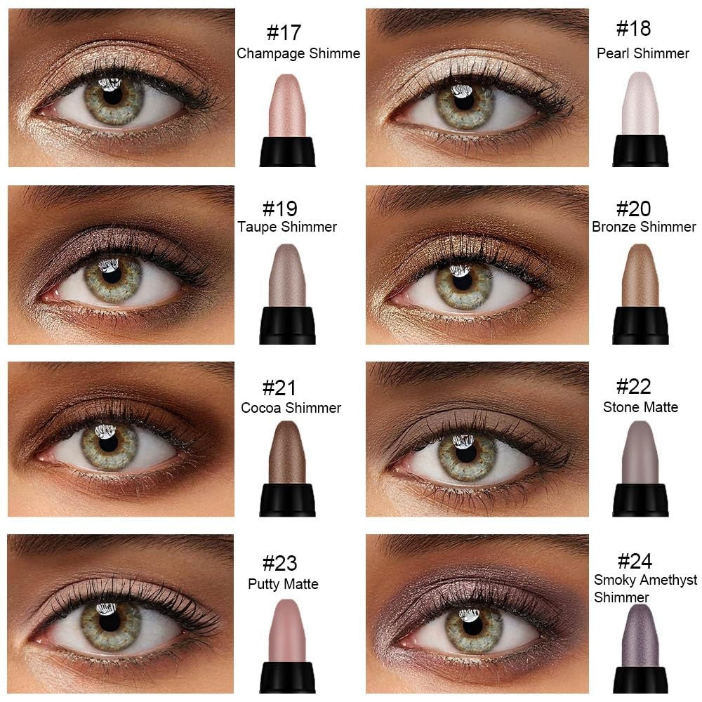 Kaely 8-Piece Cream Eyeshadow Stick Set Waterproof & Long-Lasting