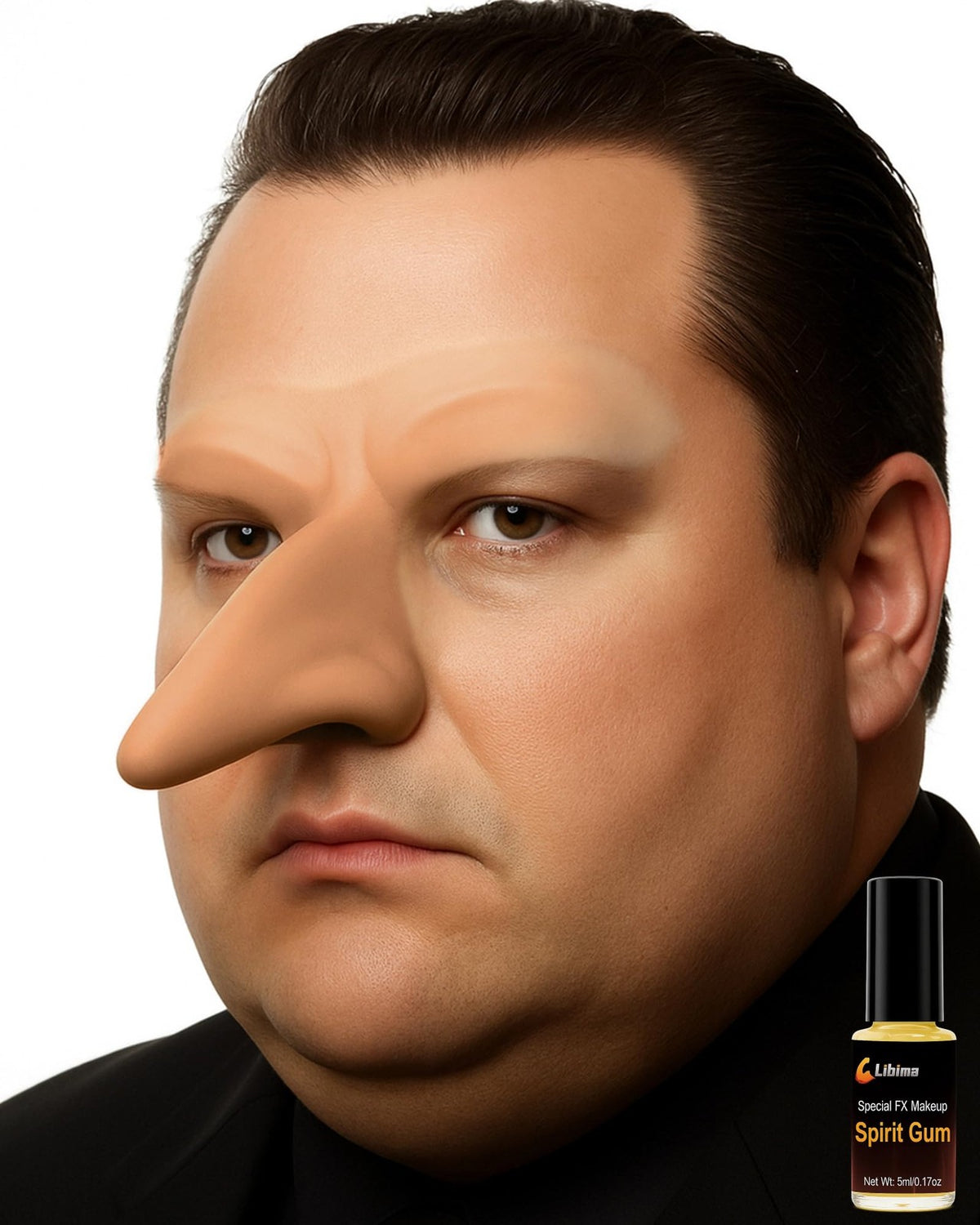 Halloween Penguin Nose Prosthetic with Spirit Gum for Cosplay Makeup