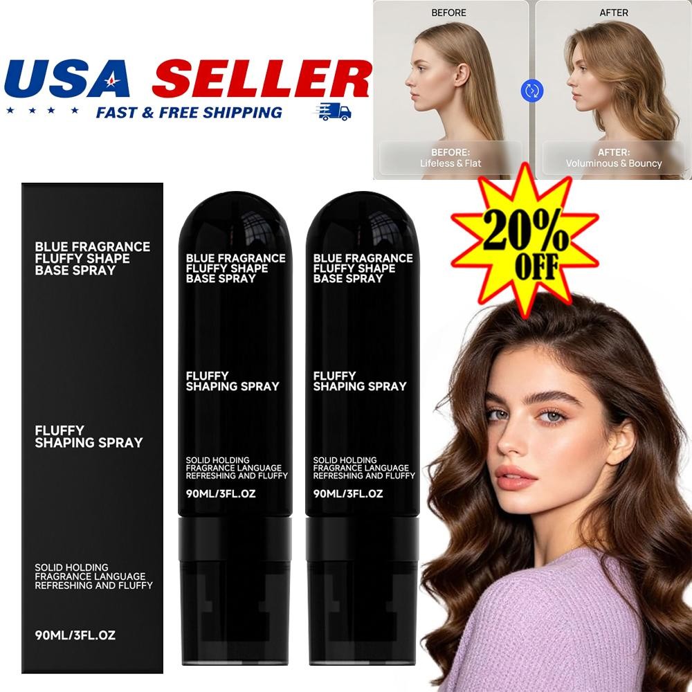 2-Pack Volumizing Hair Spray with Peach Scent - Lightweight, Long-Lasting Hold