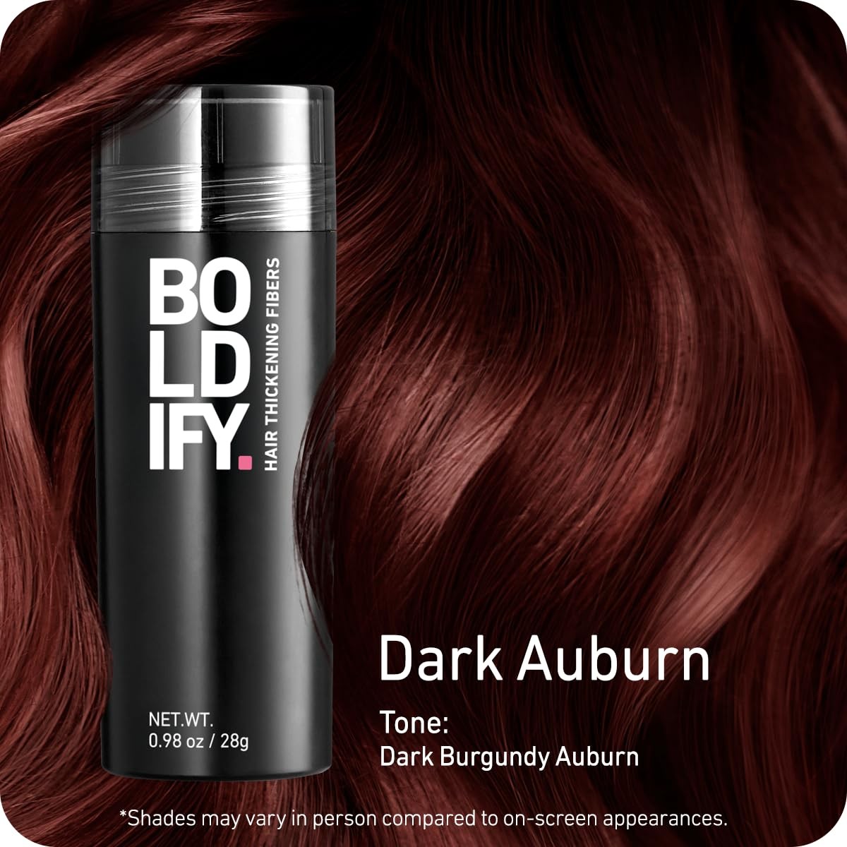 Hair Fibers for Thinning Hair - Natural Look, Water-Resistant, 28g Auburn
