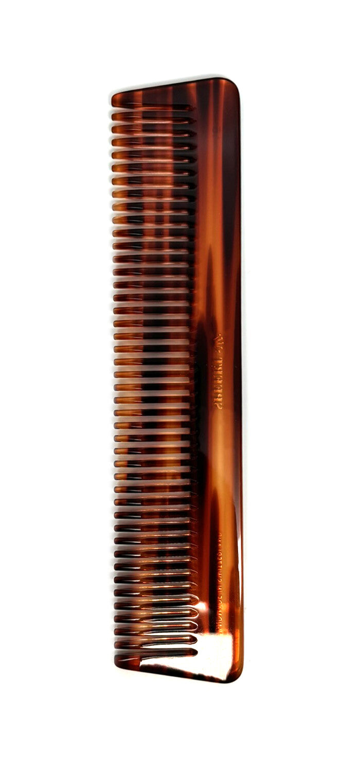 7-Inch Handmade Swiss Tortoise Shell Hair Comb - European Style #15