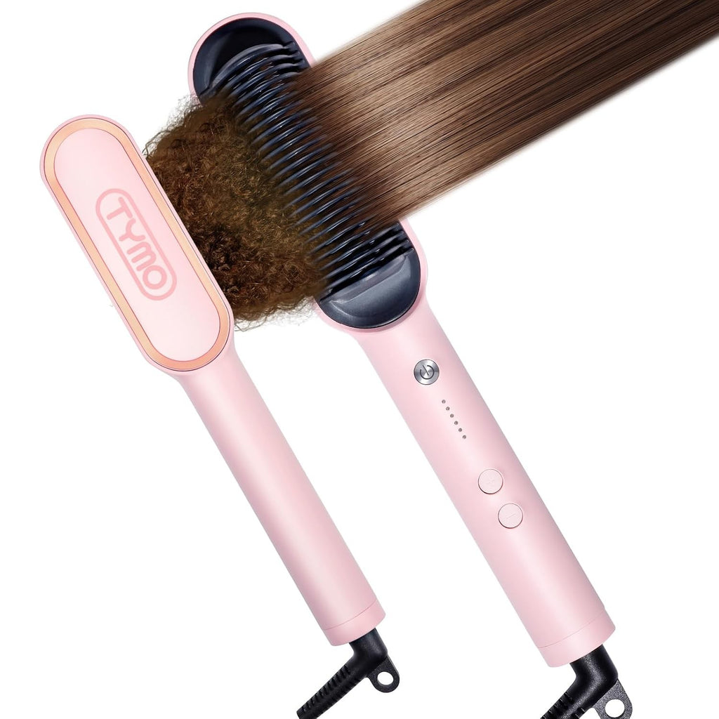 Hair Straightening Brush and Hot Comb - 2-in-1 Ionic Styling Tool