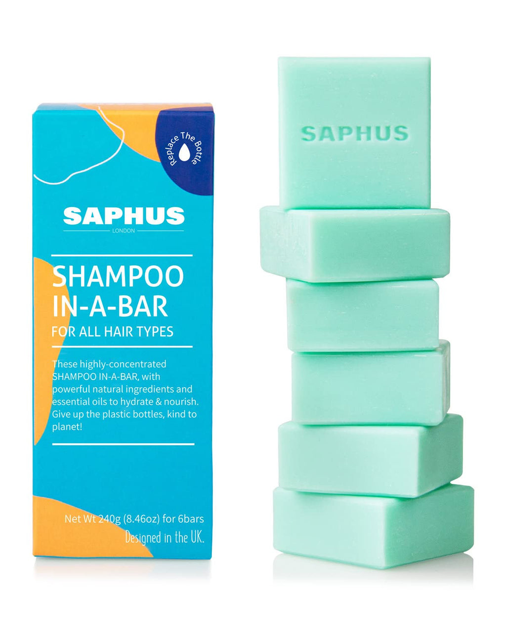 Sulfate-Free Shampoo Bars for Dandruff Oily Hair Control - Natural 6 Pack