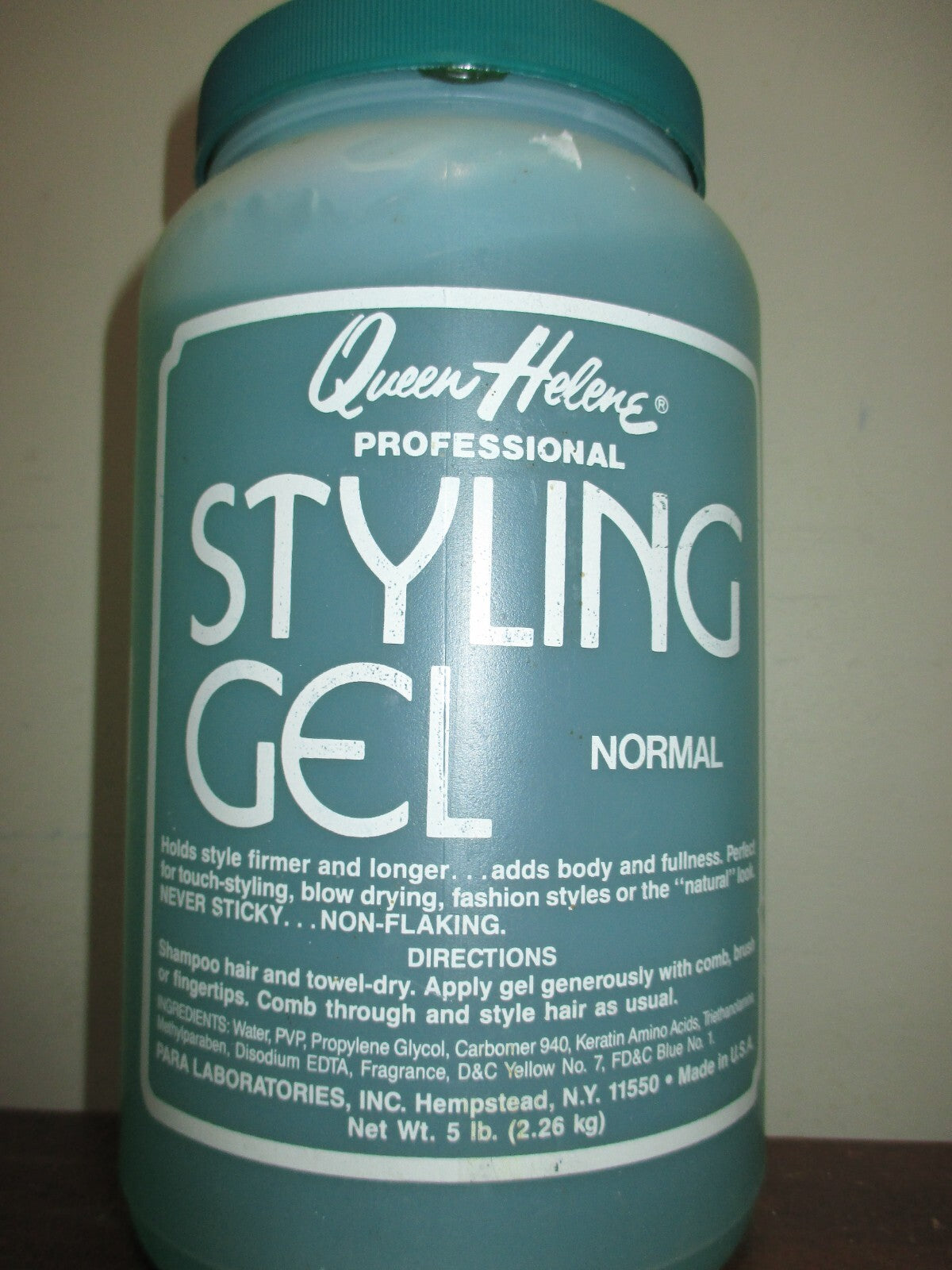 Queen Helene Normal Hold Styling Gel 5 lbs / 2.26kg for Hair Styling