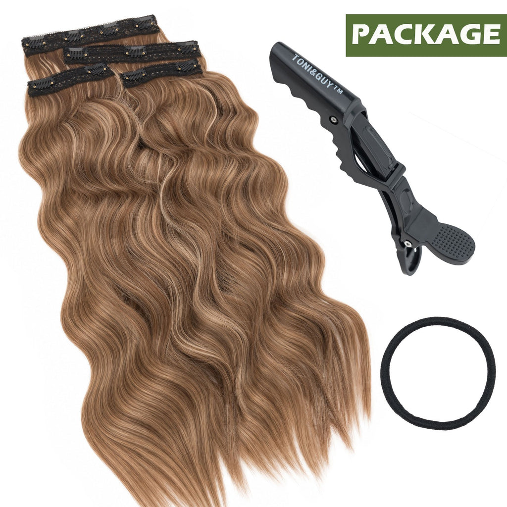Clip-In Hair Extensions 4PCS Full Head 100% Human Hair, Various Lengths & Colors