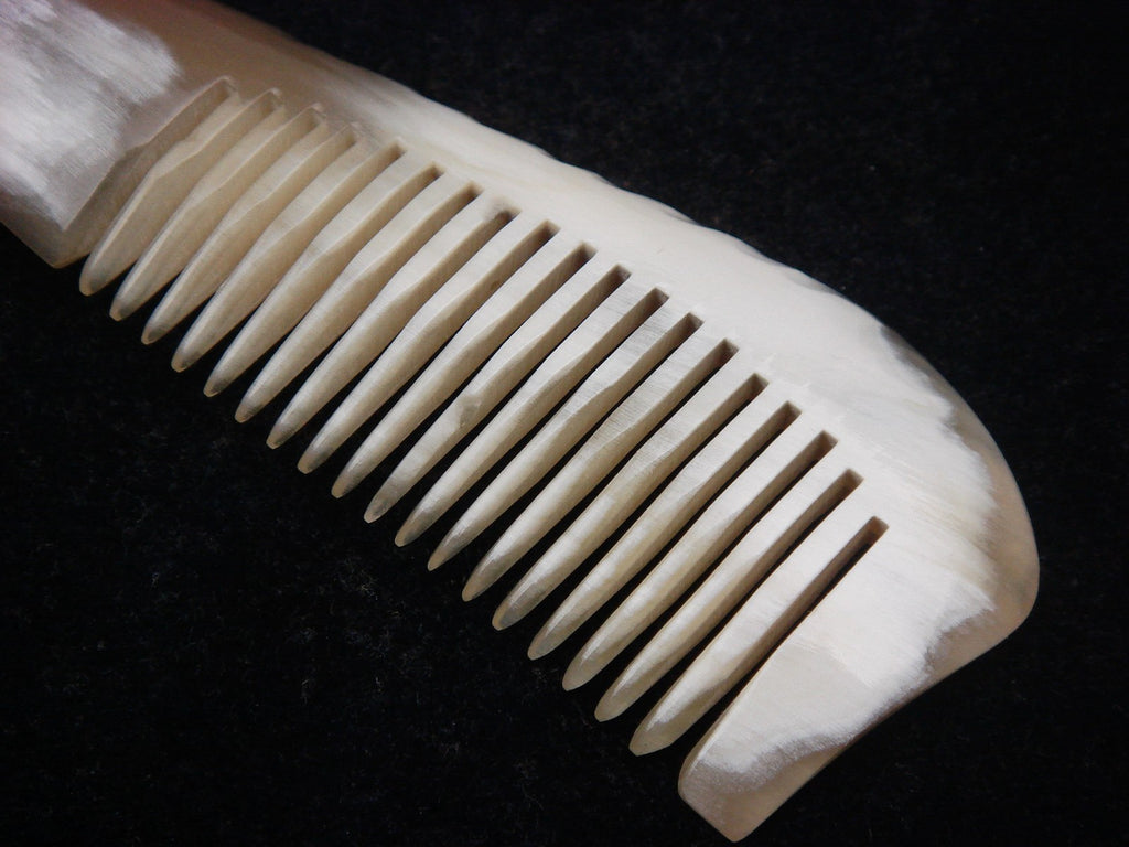 Ox Horn Handcrafted Pocket Comb - Natural Hair Organizer & Grooming Tool