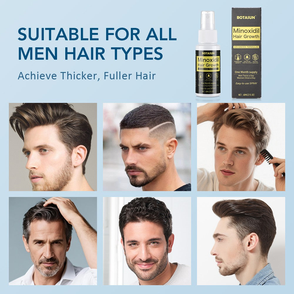 Minoxidil 5% Hair Regrowth Spray for Men - 60ml & Multiple Size Options