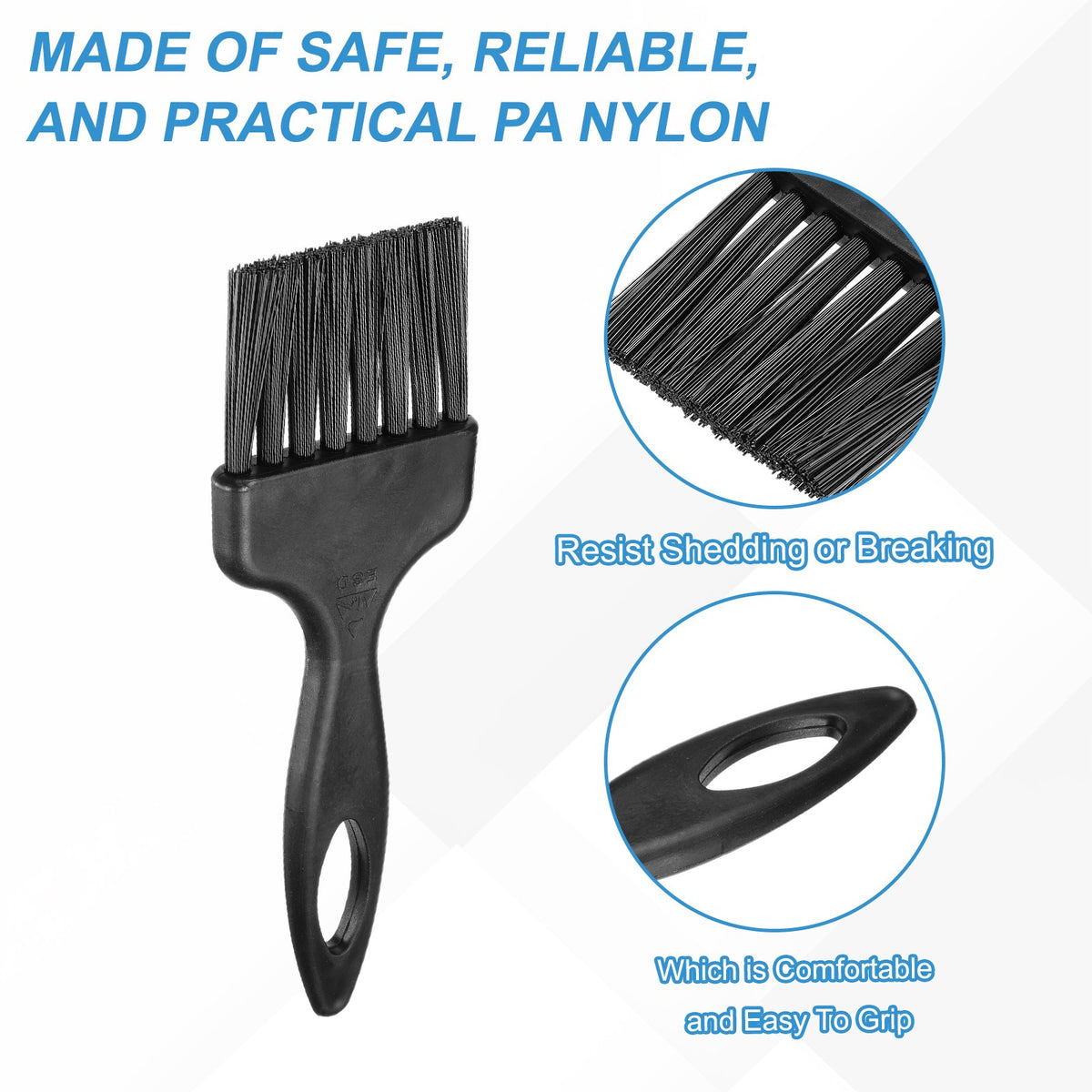 Antistatic Cleaning Brushes Set - 6 pcs 40x53mm Nylon & PP Handle Electronic Dust Removers