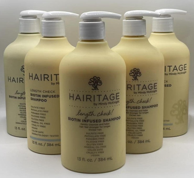 Biotin Infused Hair Shampoo 5-Pack - Sulfate-Free Hair Length Support