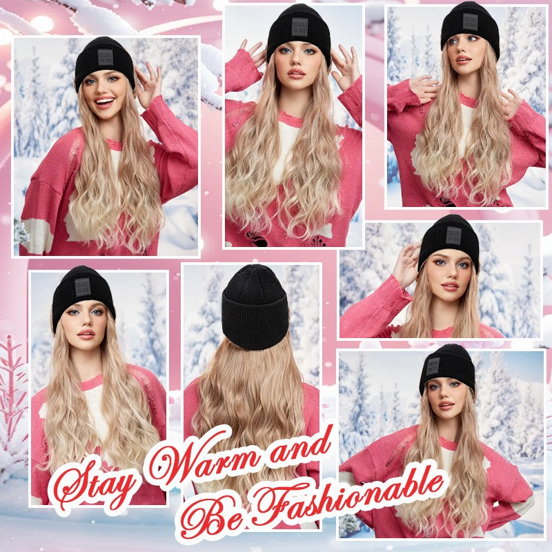 Multi-Color Synthetic Wavy & Straight Wig Baseball Cap Hat for Cosplay & Casual Wear