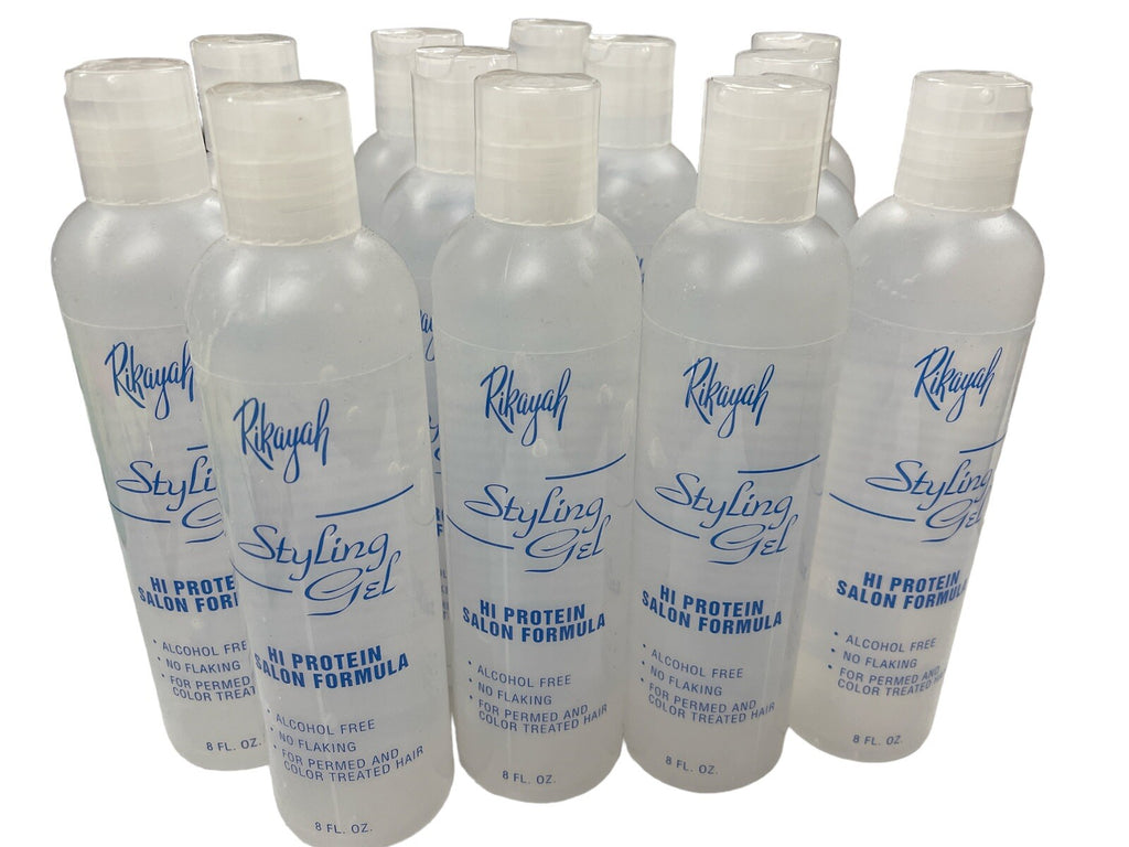 Alcohol-Free Hair Styling Gel - Hi Protein Salon Hold, 12 Bottles