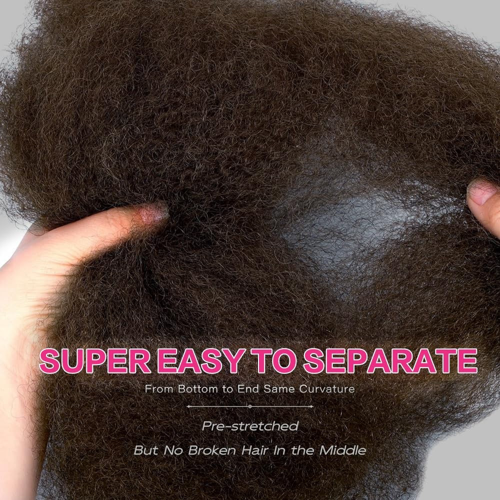 Bulk Human Hair Twist Extensions 12 Inch 2# 50 Gram Pack for Dreadlocks & Braids