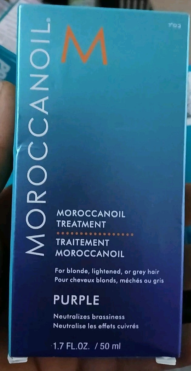 Purple Hair Oil for Blonde Hair Care - 1.7 Fl Oz Moroccanoil Treatment