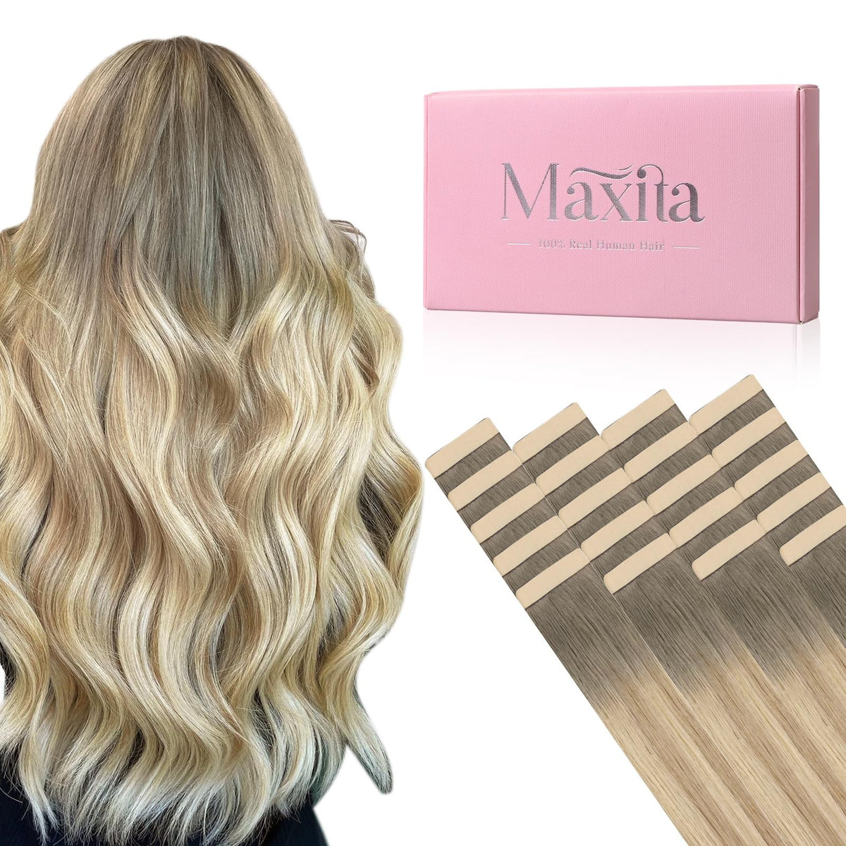 Remy Human Hair Tape-In Extensions 20 Inch 20pcs - Light Volume & Length