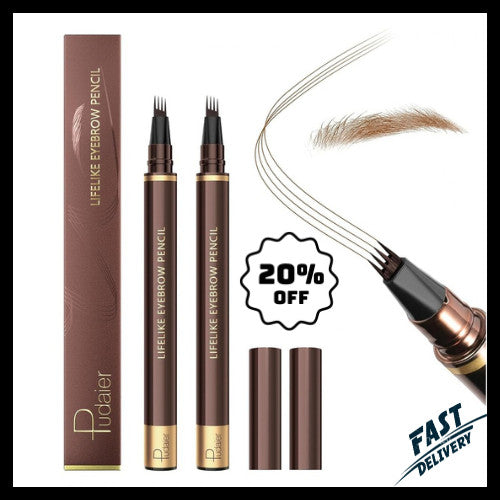Waterproof Microblading Eyebrow Pencil Set - 2 Natural Brown Eyebrow Pens