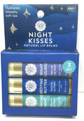 Natural Lip Balm Set of 3 - Moisturizing Lip Care for Night & Day