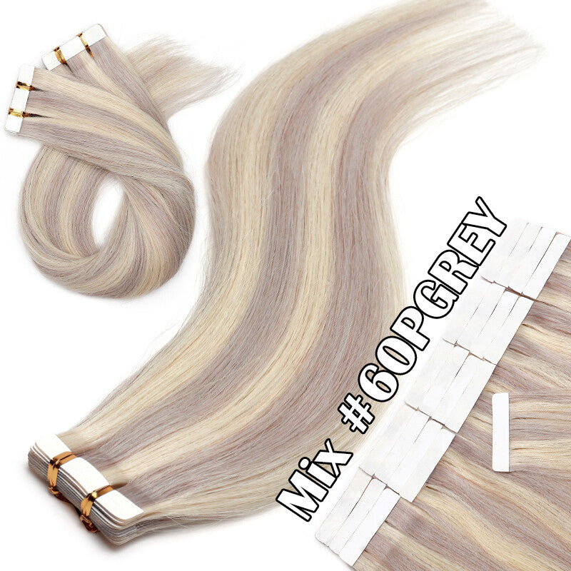 150g Thick Tape-In Human Hair Extensions - Remy Virgin Hair, 16-24 Inches