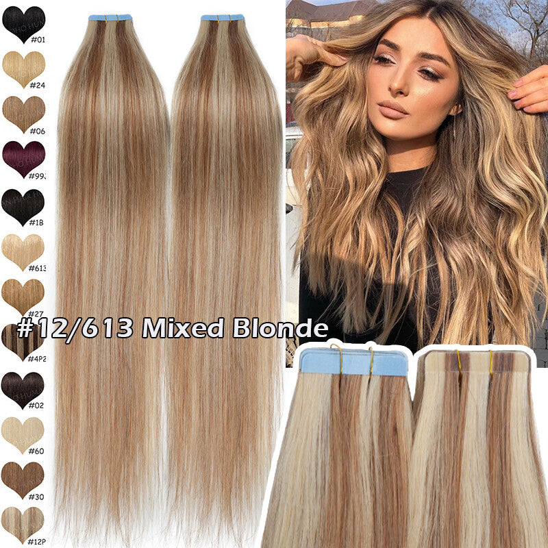 Thick Russian Tape-In Hair Extensions - Remy Human Hair Full Head