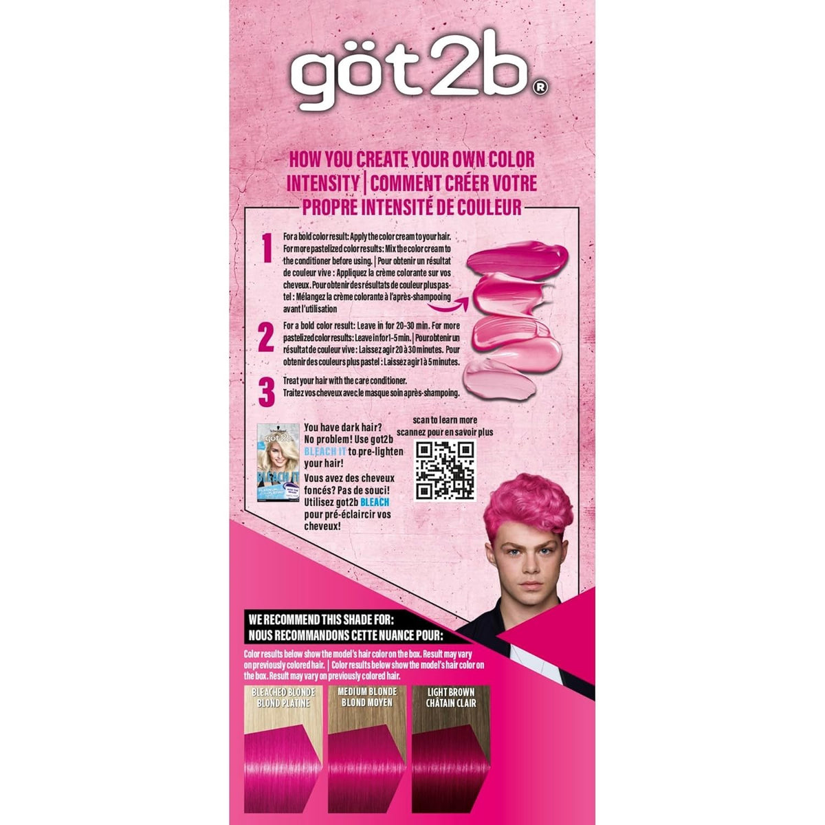 Semi-Permanent Hair Color Kit - Customizable Vibrant Pink Shade