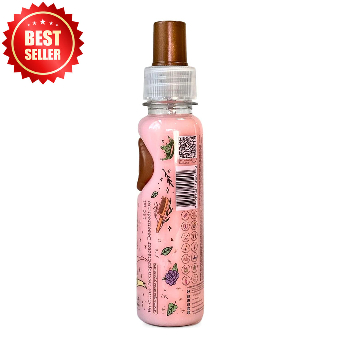 Heat Protectant Hair Perfume Spray with Frizz Control 120ml - Floral Scent
