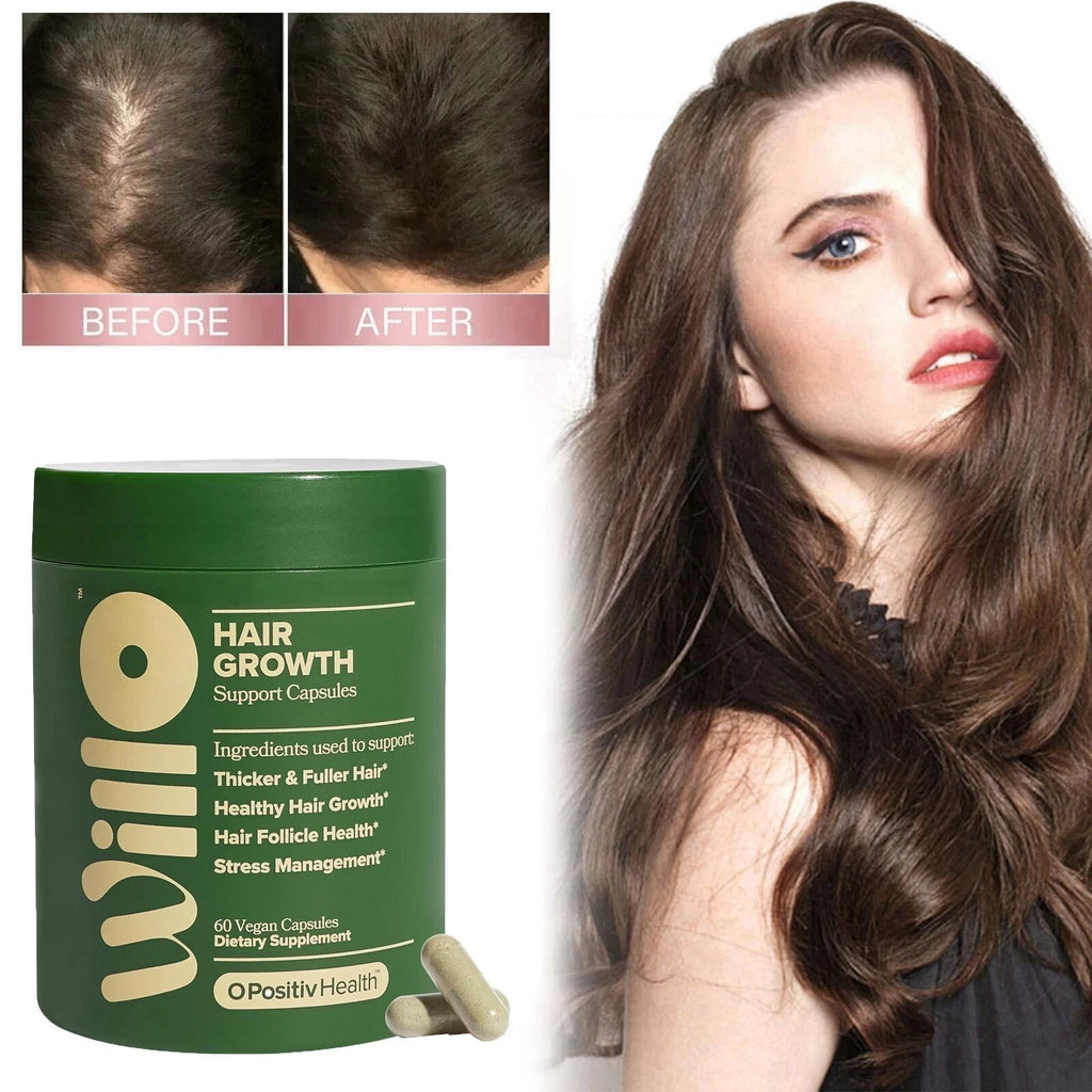 Hair Growth Support Capsules for Women - Thicker, Fuller Hair, 60 Count