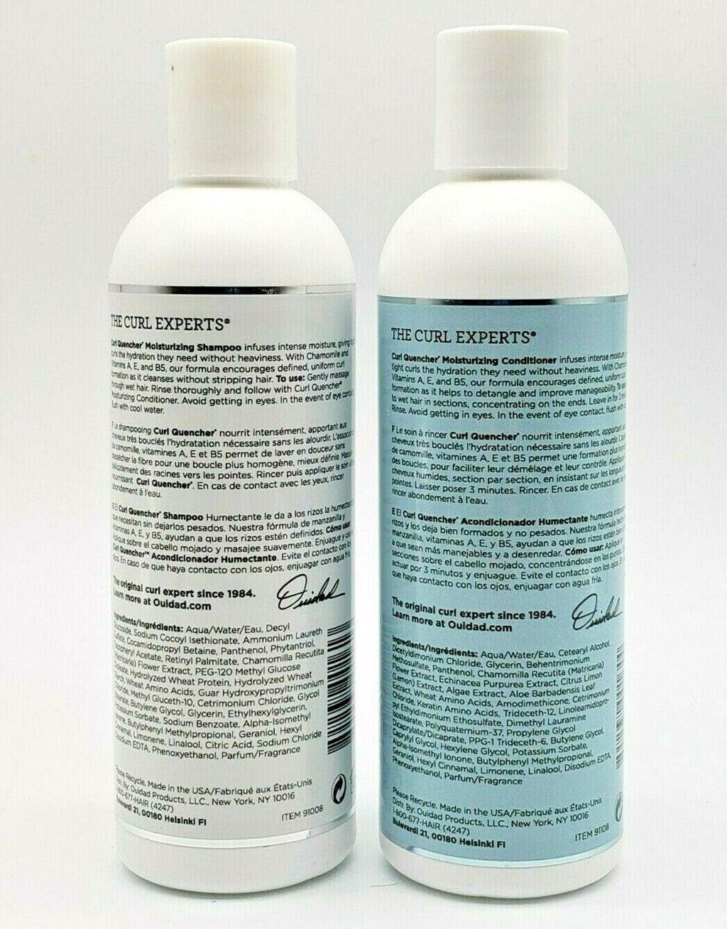Curl Moisturizing Shampoo & Conditioner Duo for Curly Hair - 8.5 oz Each