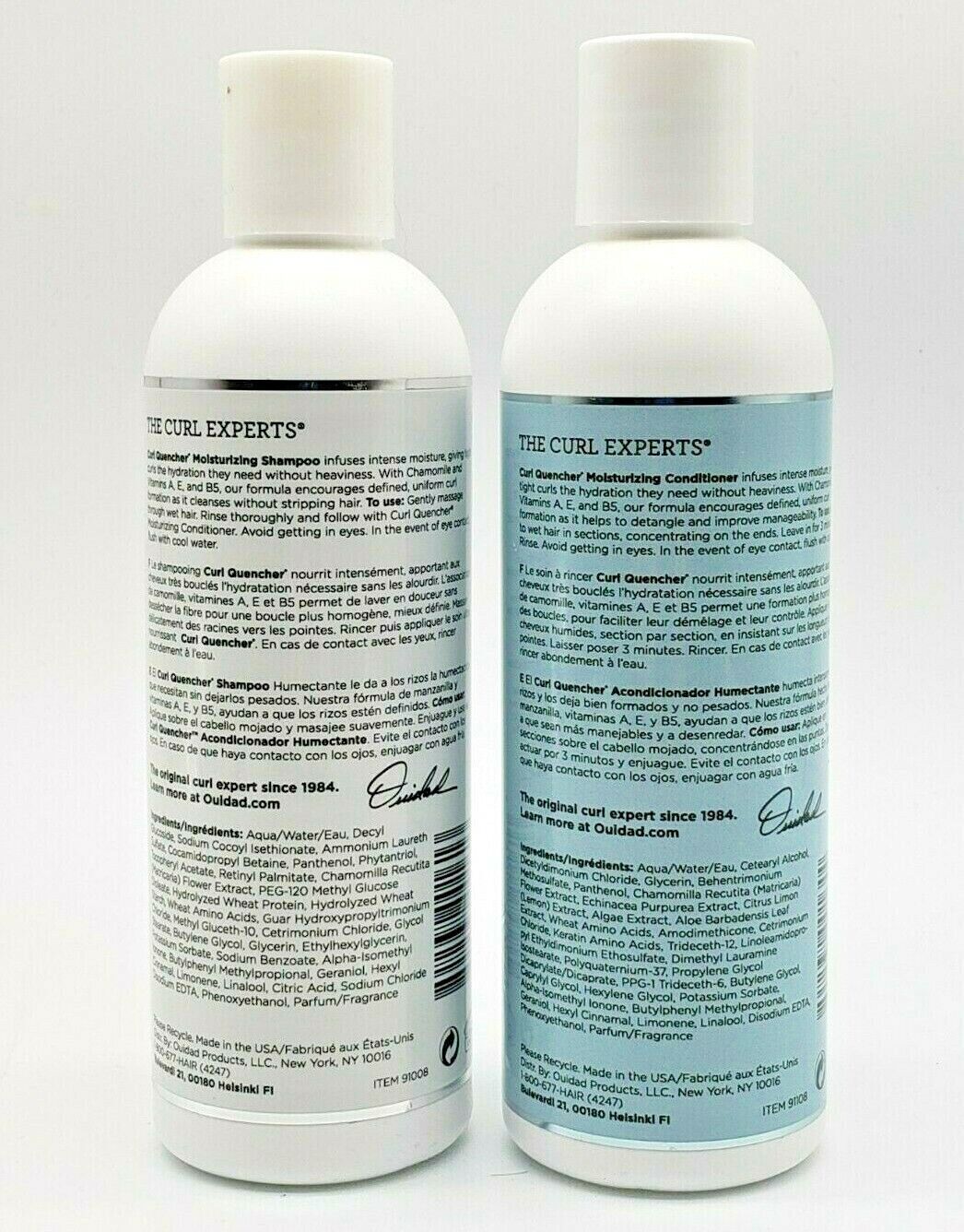 Curl Moisturizing Shampoo & Conditioner Duo for Curly Hair - 8.5 oz Each