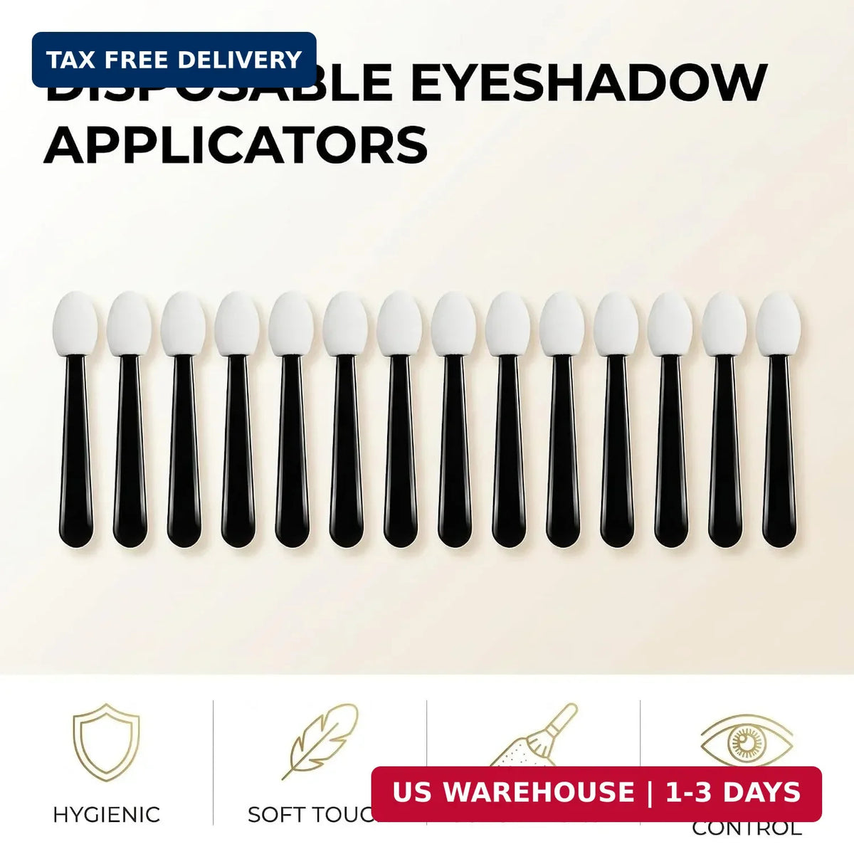 100Pcs Dual-Color Eyeshadow Applicator Sticks - Small Sponge Tips for Precise Makeup