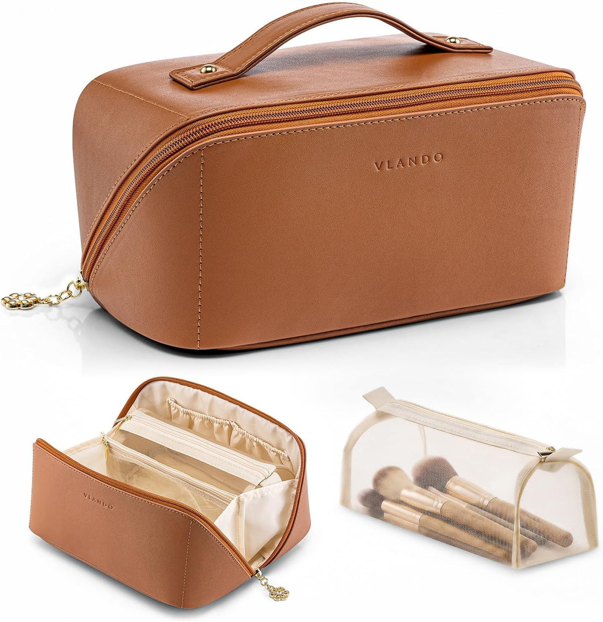 Cosmetic Bag Travel Toiletry Organizer — Ledger Bag for Makeup Essentials
