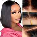 Glueless Human Hair Bob Wig 6x4 HD Lace Pre-Plucked Straight Wig
