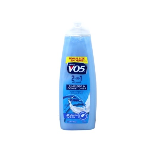 5 Pack VO5 2-in-1 Shampoo & Conditioner with Vitamins & Soy Milk Protein