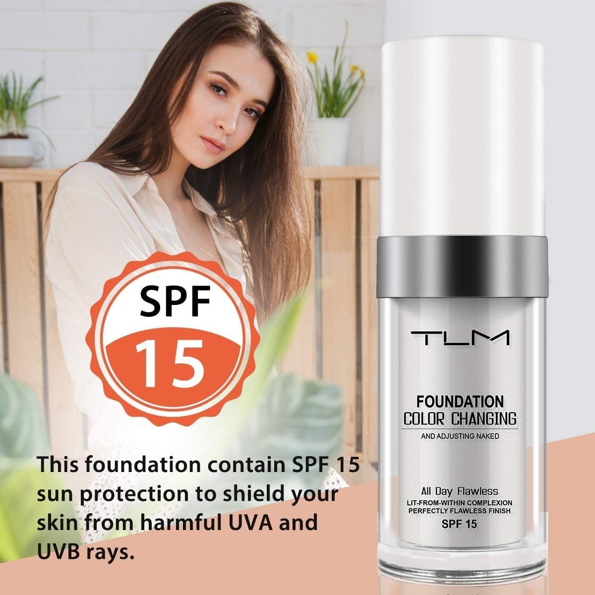Color Changing Liquid Foundation with SPF15 - Moisturizing, Natural Finish, 2 Pack