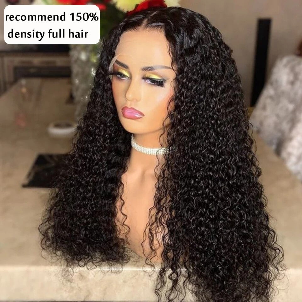 Curly Human Hair Wig Brazilian Remy Pre-Plucked Lace Front & Full Lace Styles