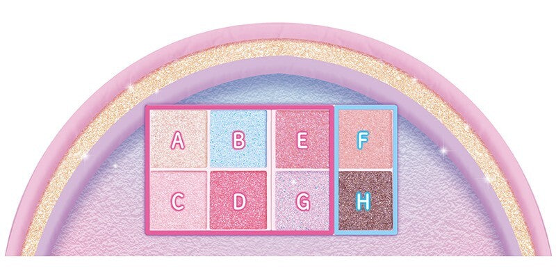 Eye Palette Set - 8 Shimmering Shades, Sparkling Type, All Variants