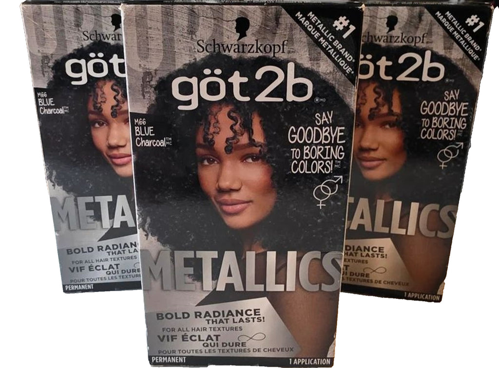 Schwarzkopf Got2B Hair Color M66 Blue Charcoal - Pack of 3