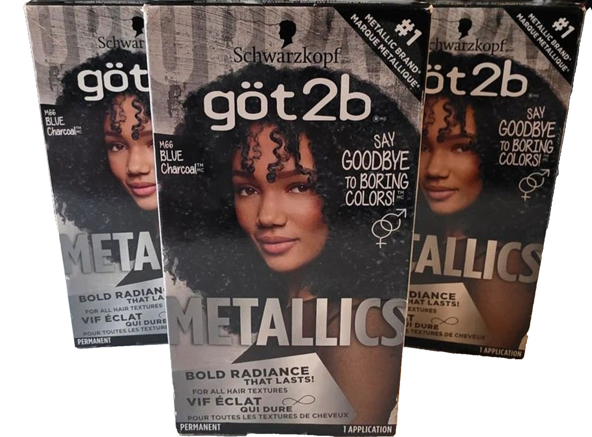 Schwarzkopf Got2B Hair Color M66 Blue Charcoal - Pack of 3