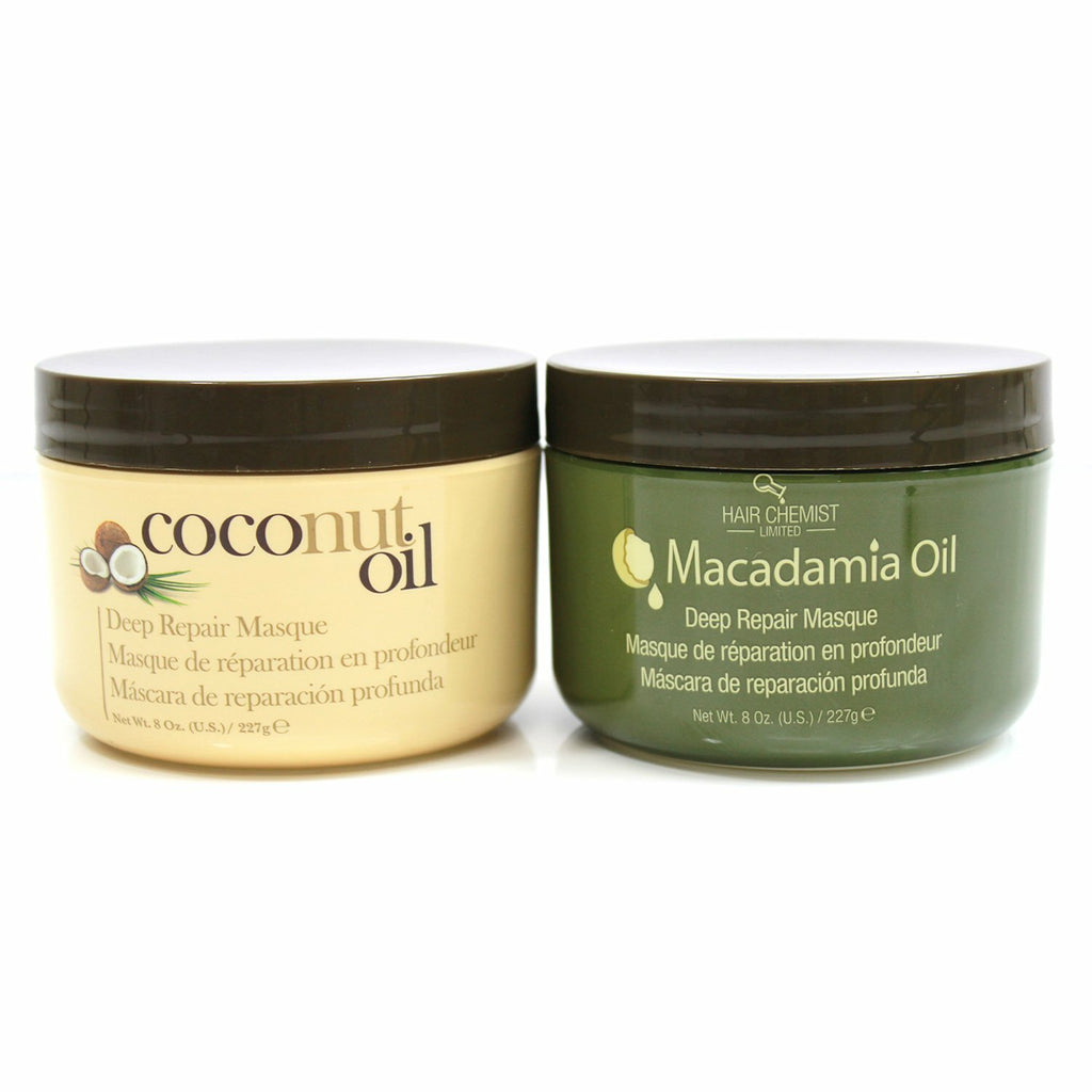 Deep Repair Hair Masque Set - Coconut & Macadamia Nourishing Hair Treatment Collection