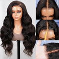 Heat Resistant Lace Front Wigs Long Black Wavy Synthetic Wig with 180% Density