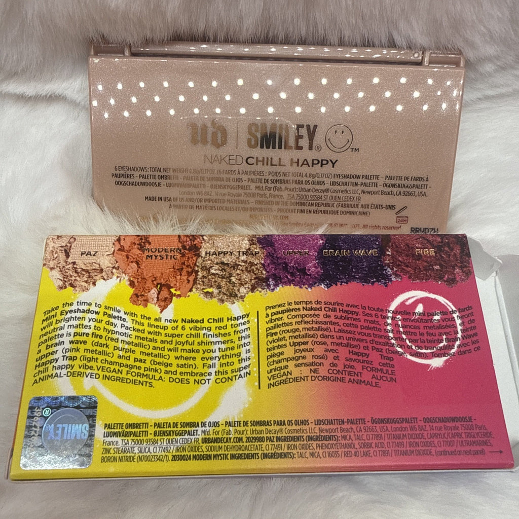 Urban Decay x Smiley Naked Mini Eyeshadow Palette Chill Happy - New & Authentic