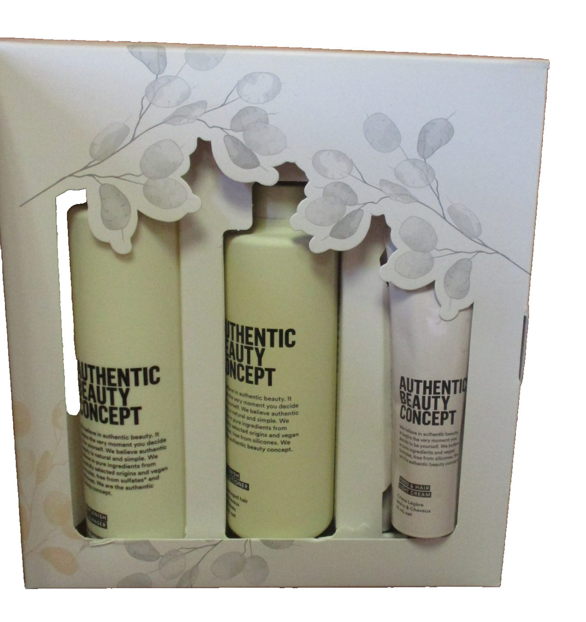 Hair Care Set with Shampoo, Conditioner & Light Cream for Damaged Hair