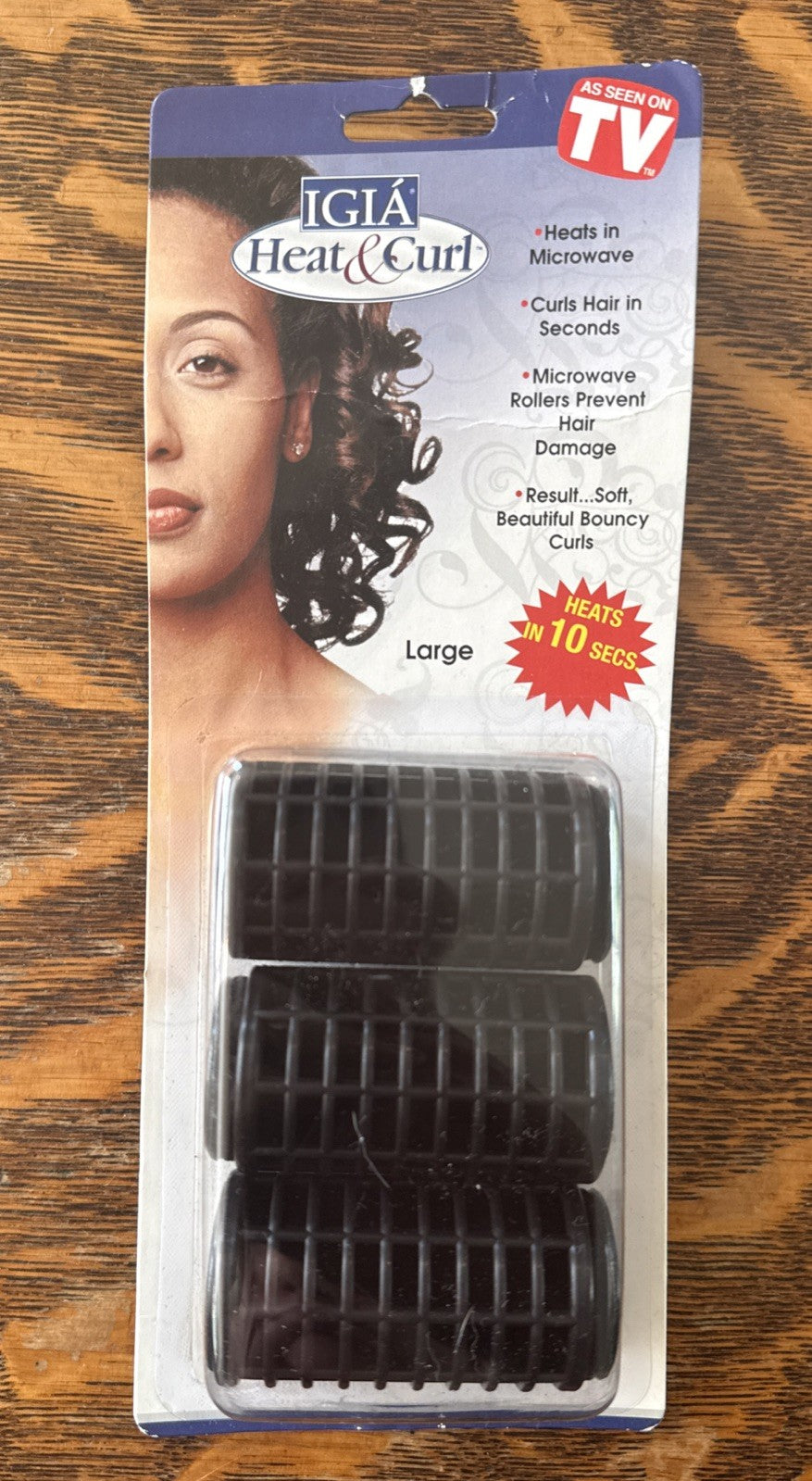 Large Microwave Hair Rollers 3-Pack for Heat & Curl Styling - As Seen On TV