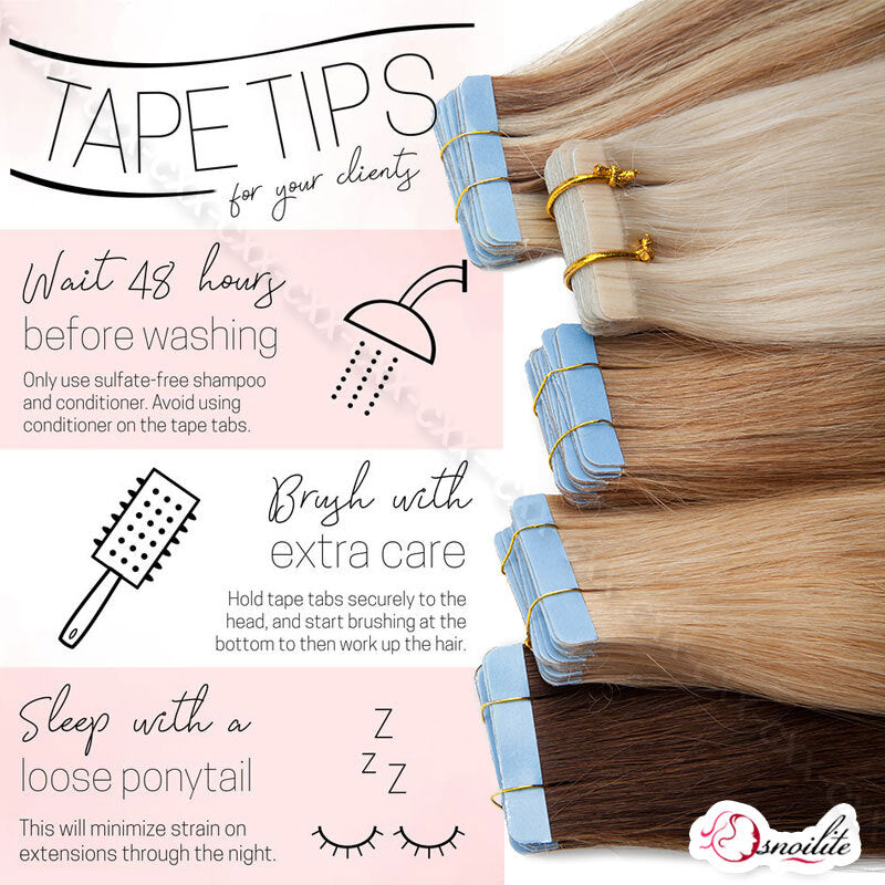 Seamless Tape-in Hair Extensions - Skin Weft, Thick, Real Human Hair