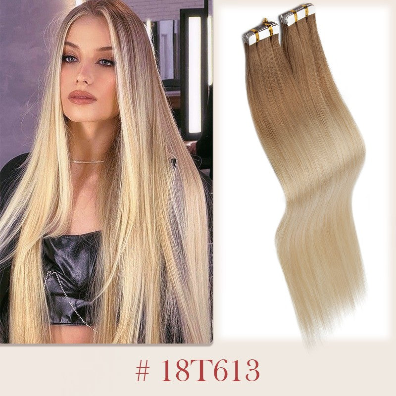 100g Invisible Tape-In Hair Extensions Remy Human Hair Full Head Thick