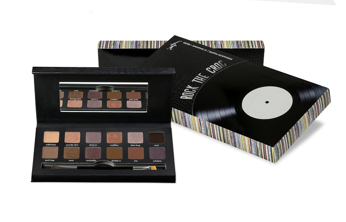 12-Color Eyeshadow Palette with Brush - Rock The Croc Makeup Set